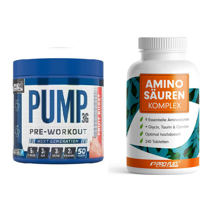 Trainings-Set: Applied Nutrition Pump + ProFuel Aminosäuren – alle enthaltenen Artikel