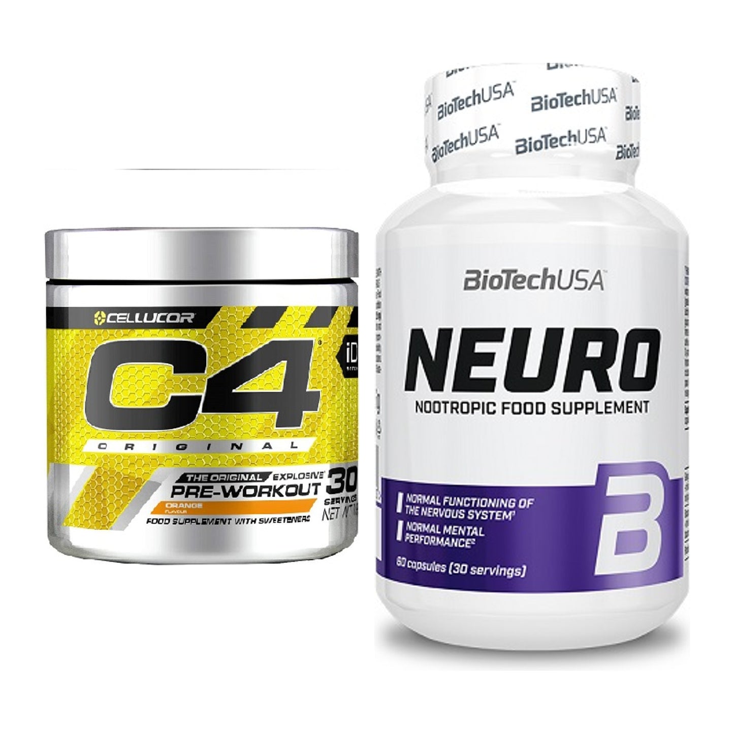 Trainings-Set: Cellucor C4 Original 30Serv. + BioTech Neuro – alle enthaltenen Artikel