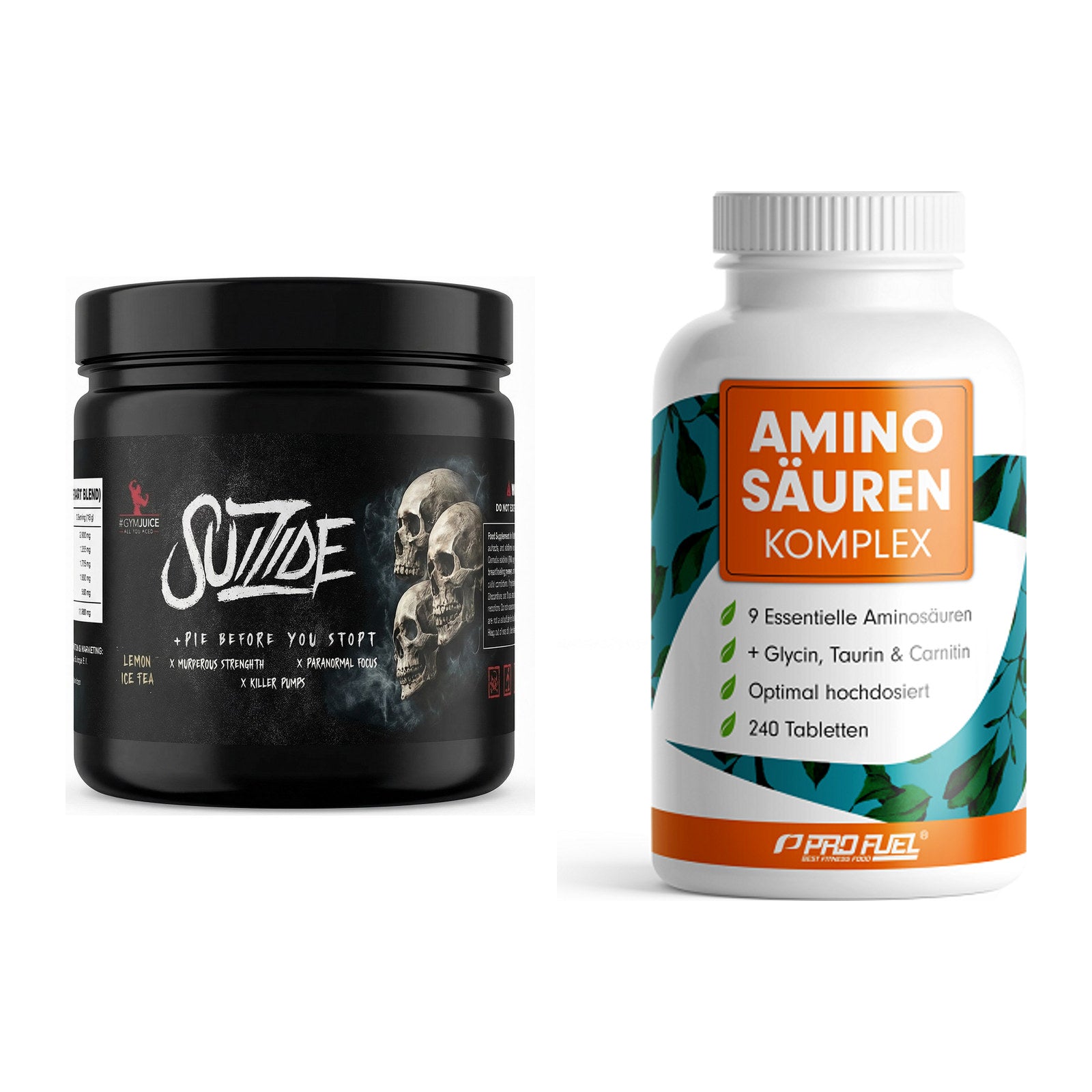 Trainings-Set: #GYMJUICE SUIZIDE Booster + ProFuel Aminosäuren – alle enthaltenen Artikel