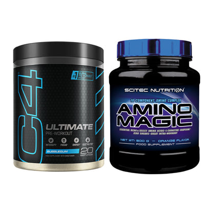 Trainings-Set: Cellucor C4 ULTIMATE 20 Serv. + Scitec Amino Magic – alle enthaltenen Artikel