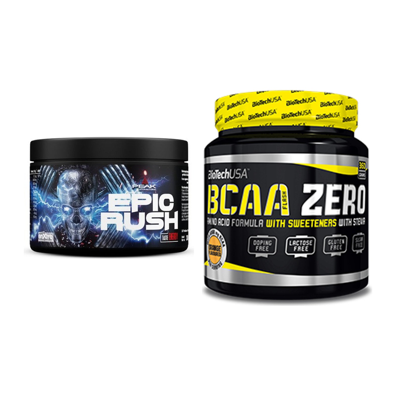 Trainings-Set: Peak Epic Rush + BioTech BCAA Zero – alle enthaltenen Artikel