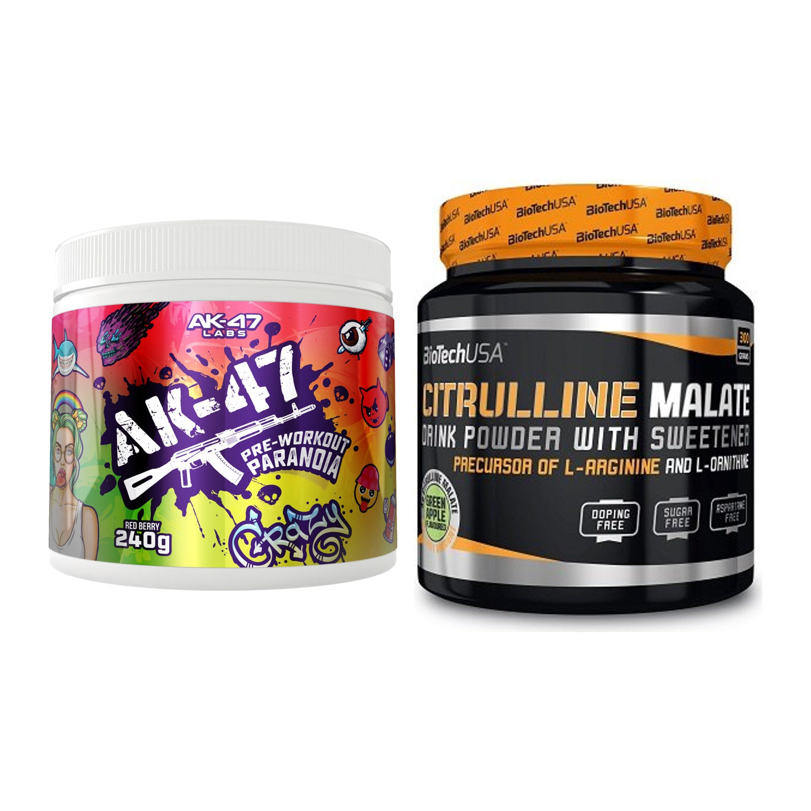 Trainings-Set: AK47 Labs Pre-Workout + BioTech Citrulline Malate – alle enthaltenen Artikel