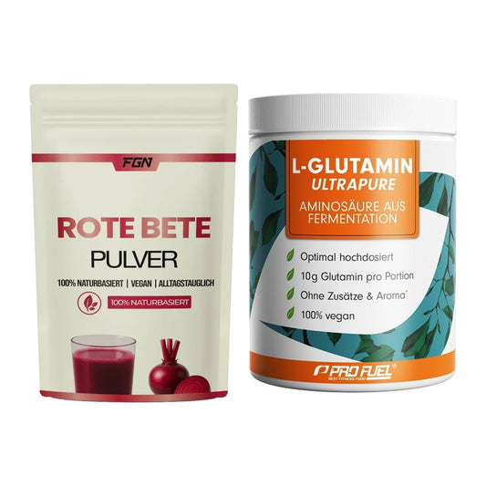 Trainings-Set: FGN Rote Beete Pulver + ProFuel Glutamin Ultrapure – alle enthaltenen Artikel