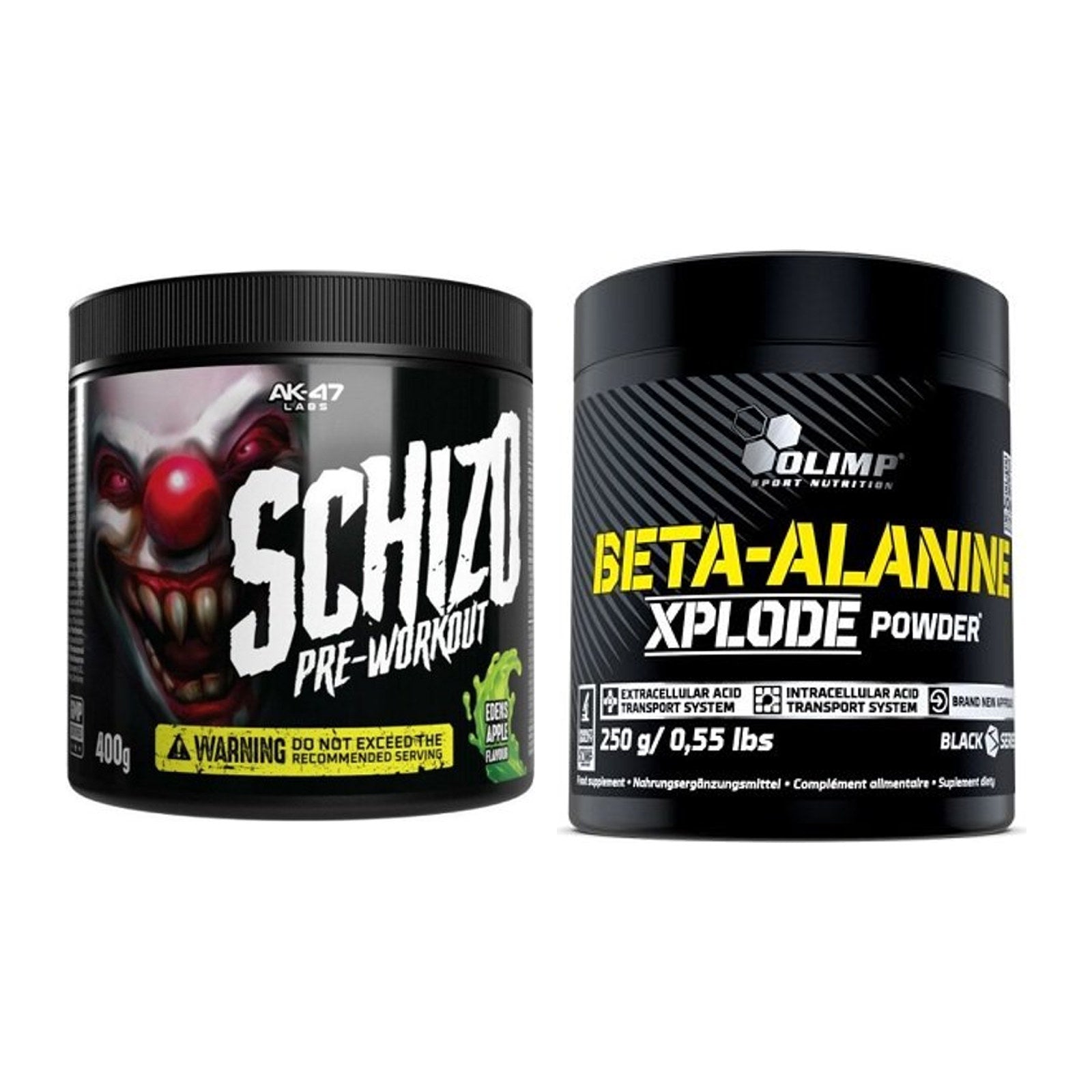 Trainings-Set: AK47 Labs Schizo + Olimp Beta-Alanine Xplode – alle enthaltenen Artikel