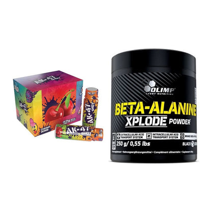 Trainings-Set: AK47 Labs AK47 Shots + Olimp Beta-Alanine Xplode Powder – alle enthaltenen Artikel