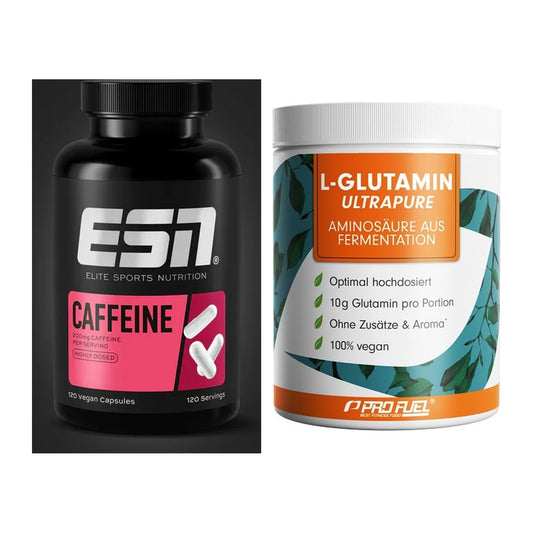 Trainings-Set: ESN Caffeine Caps + ProFuel Glutamin Ultrapure – alle enthaltenen Artikel