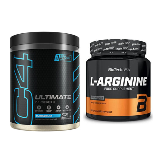 Trainings-Set: Cellucor C4 ULTIMATE 20 Serv. + BioTech L-Arginin – alle enthaltenen Artikel