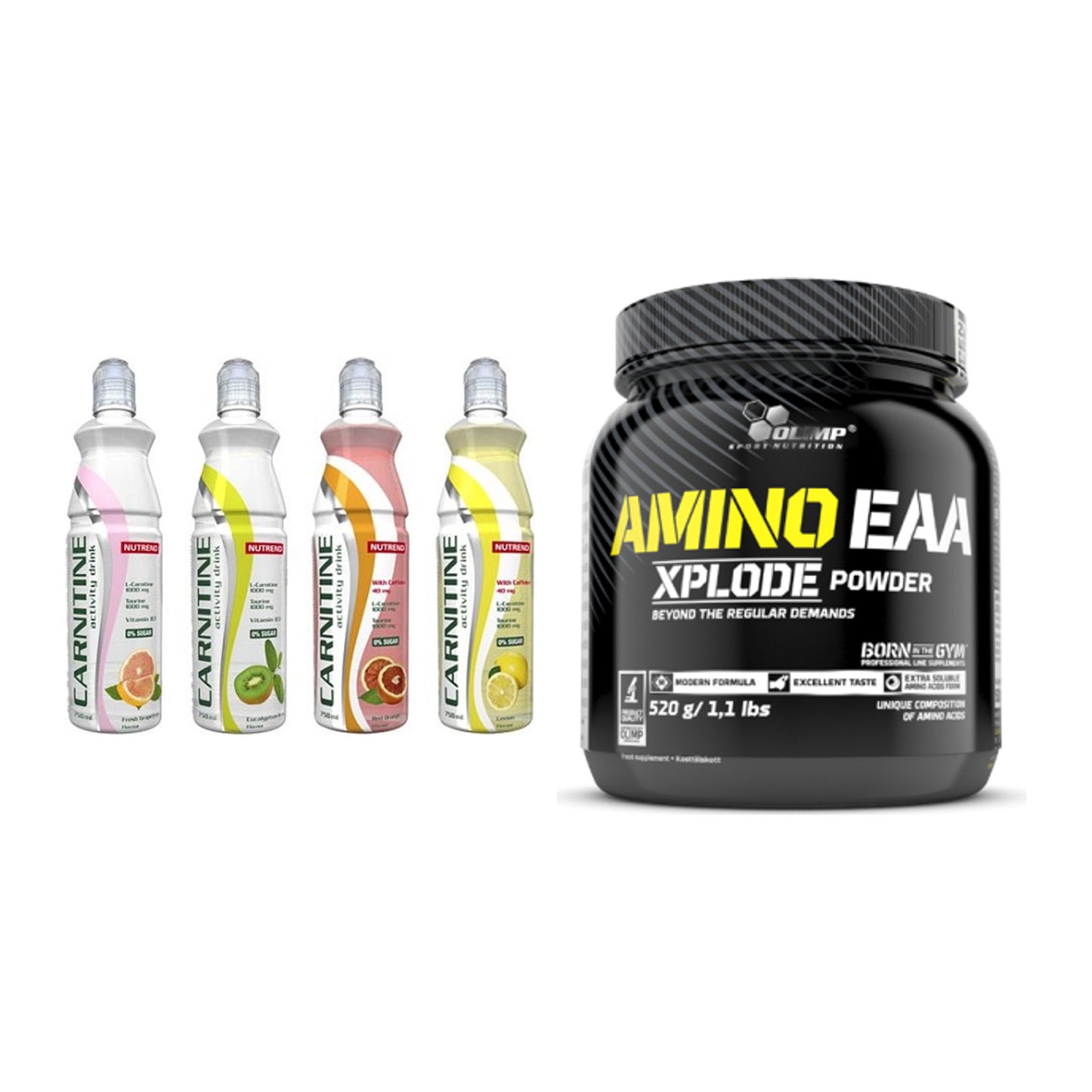 Trainings-Set: Nutrend Activity + Olimp Amino EAA Xplode – alle enthaltenen Artikel