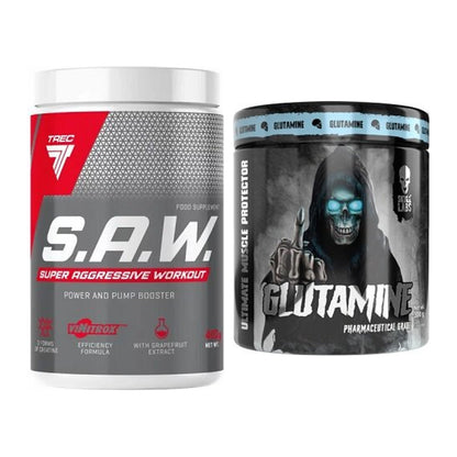 Trainings-Set: Trec Nutrition SAW Booster + Skull Labs Glutamine – alle enthaltenen Artikel