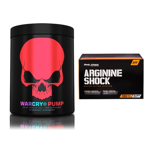Trainings-Set: Genius Nutrition Warcry + Body Attack Arginine Shock – alle enthaltenen Artikel