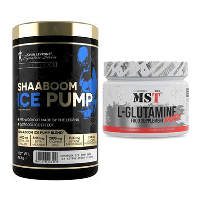 Trainings-Set: Kevin Levrone Shaaboom Ice Pump + MST Glutamine – alle enthaltenen Artikel