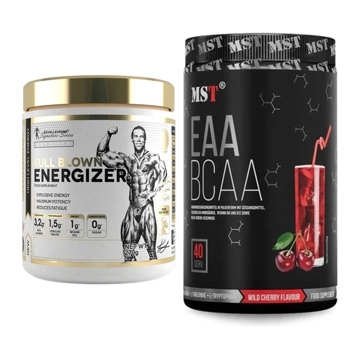 Trainings-Set: Kevin Levrone Full Blown Energizer + MST EAA & BCAA – alle enthaltenen Artikel
