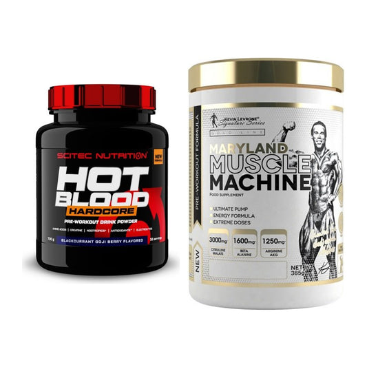Trainings-Set: Scitec Hot Blood Hardcore + Kevin Levrone Maryland – alle enthaltenen Artikel