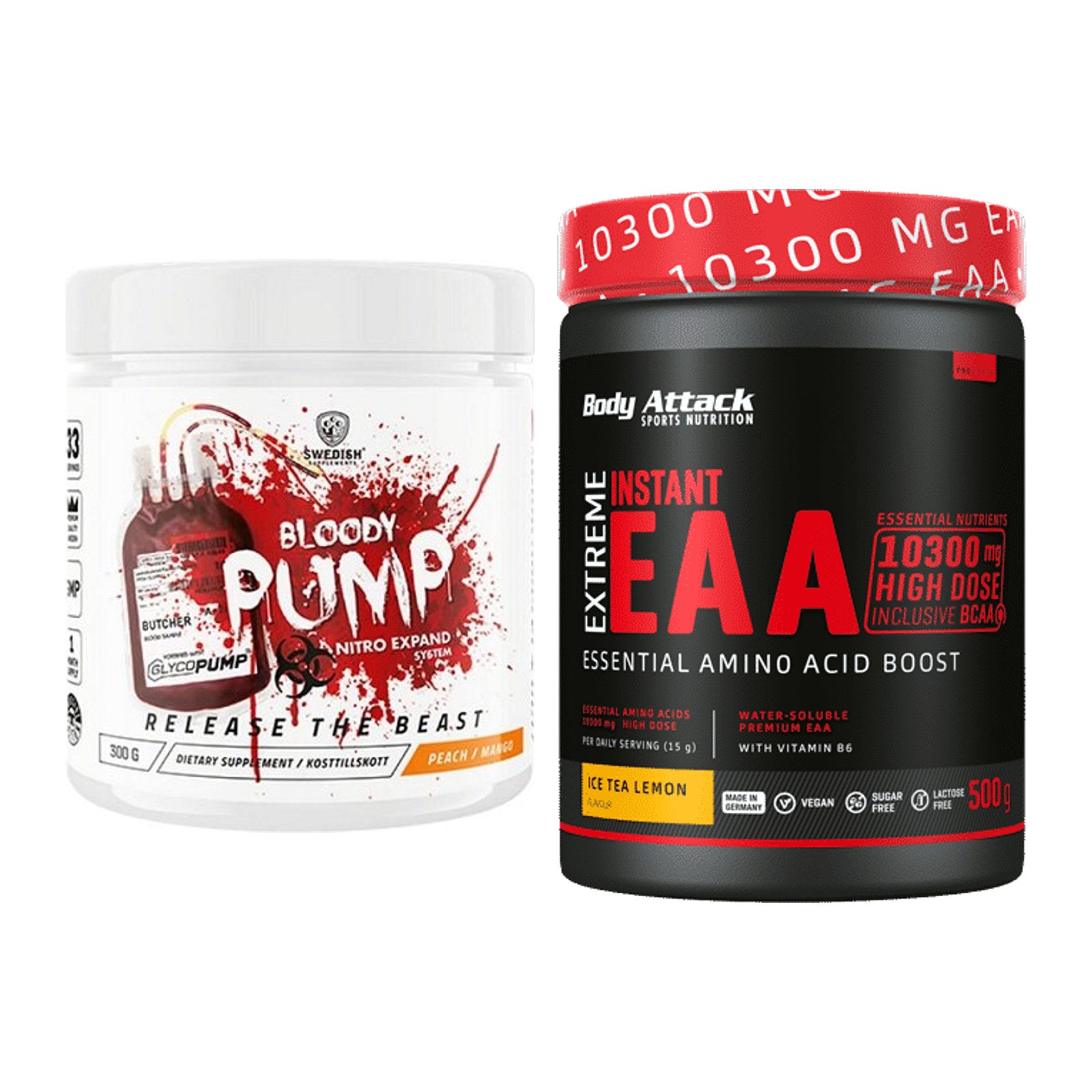 Trainings-Set: Swedish Supplements Bloody + Body Attack Extreme – alle enthaltenen Artikel