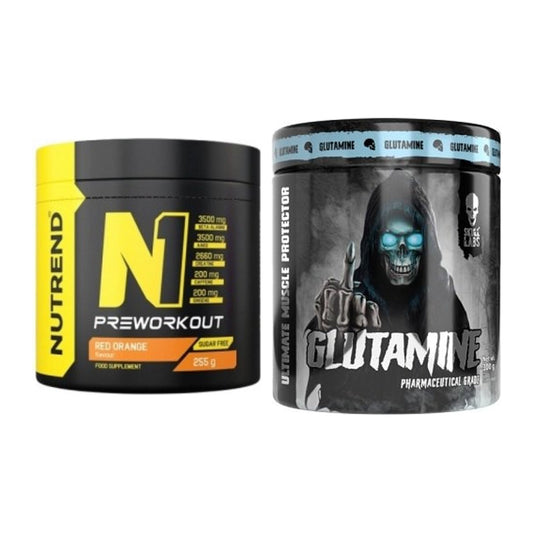 Trainings-Set: Nutrend N1 Preworkout 255g NEU + Skull Labs Glutamine – alle enthaltenen Artikel