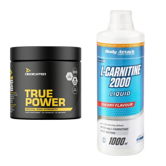 Trainings-Set: Dedicated True Power + Body Attack L-Carnitine Liquid – alle enthaltenen Artikel