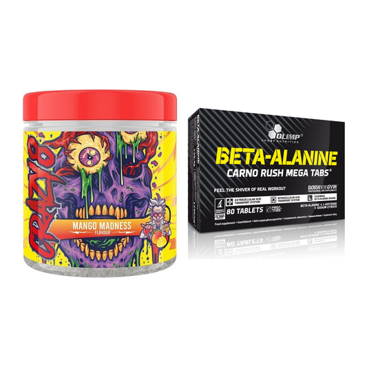 Trainings-Set: Swedish Supplements Crazy + Olimp Beta-Alanin Carno – alle enthaltenen Artikel