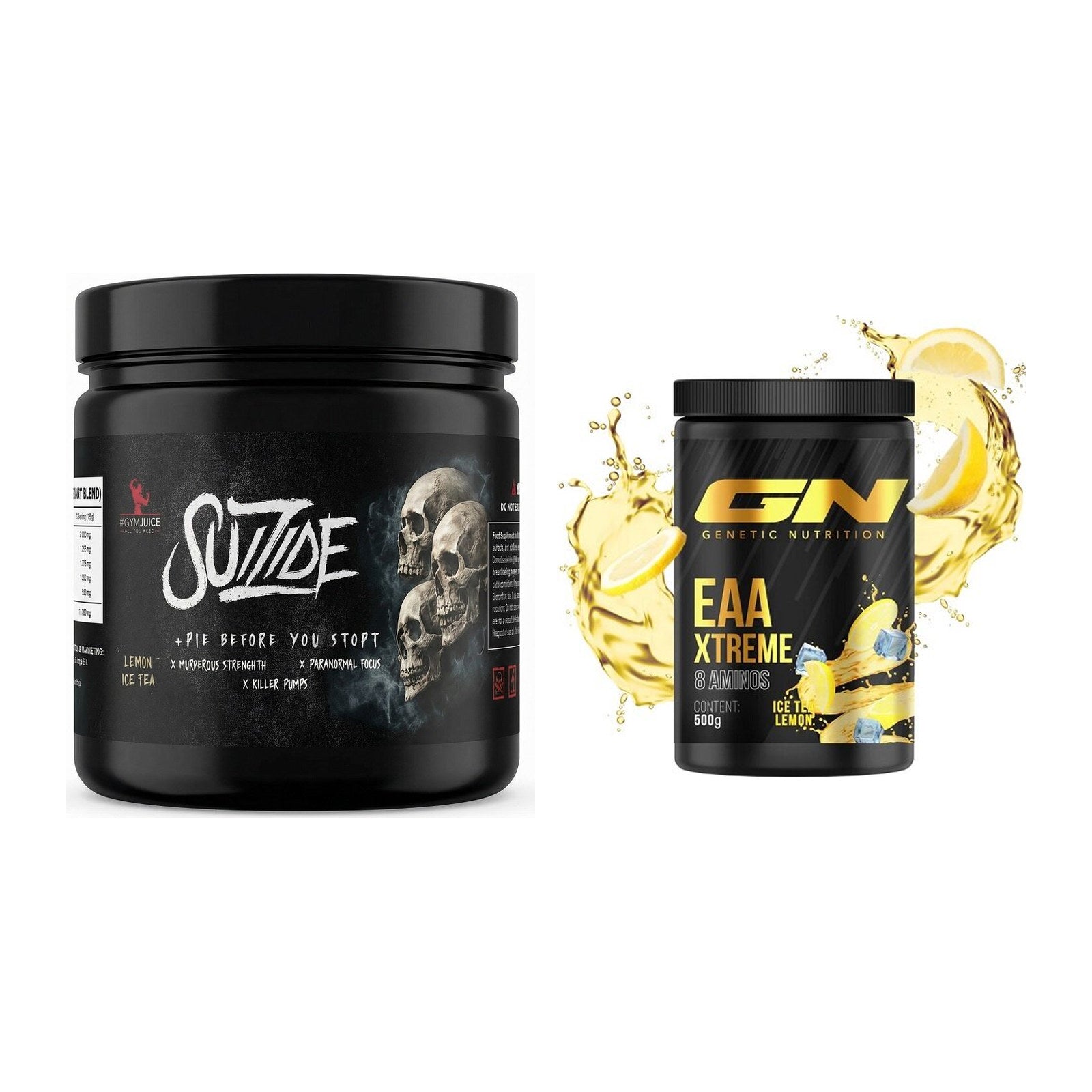 Trainings-Set: #GYMJUICE SUIZIDE Booster + GN EAA Xtreme 500g (Verry – alle enthaltenen Artikel
