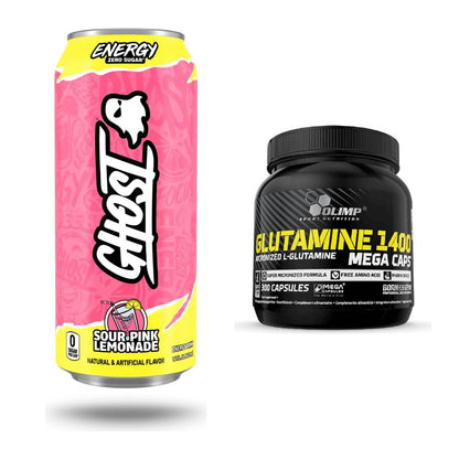 Trainings-Set: Ghost Energy + Olimp L-Glutamine Mega Caps – alle enthaltenen Artikel