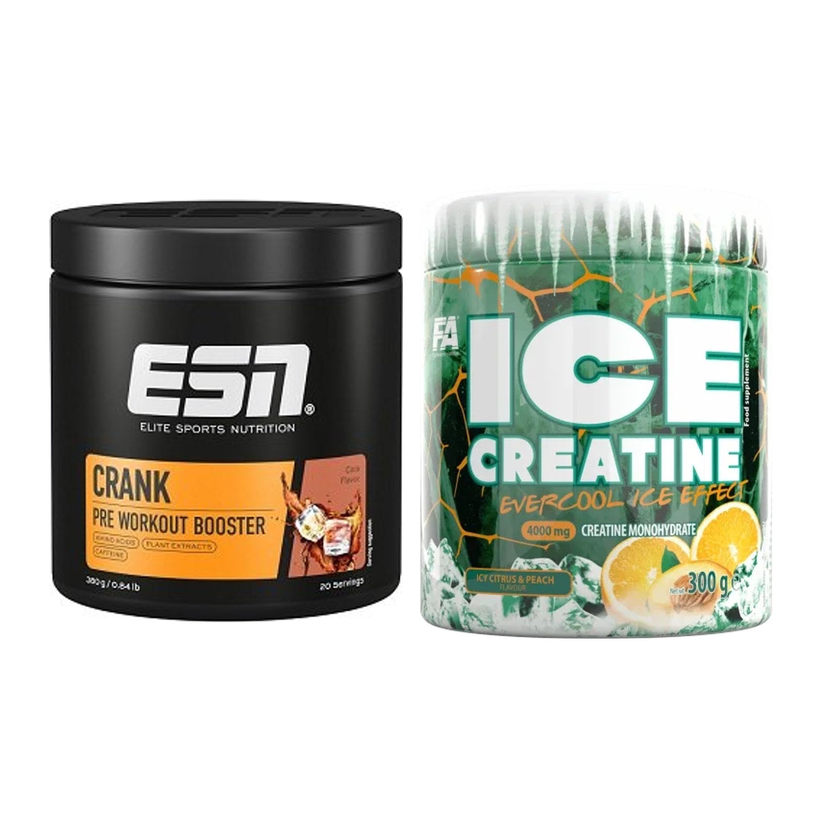 Trainings-Set: ESN Crank Booster + FA Nutrition ICE Creatine – alle enthaltenen Artikel