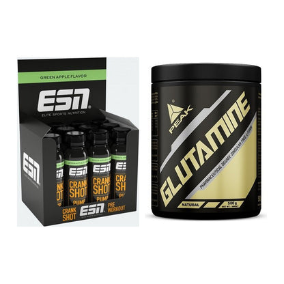 Trainings-Set: ESN Crank Pump Shot + Peak Glutamin – alle enthaltenen Artikel