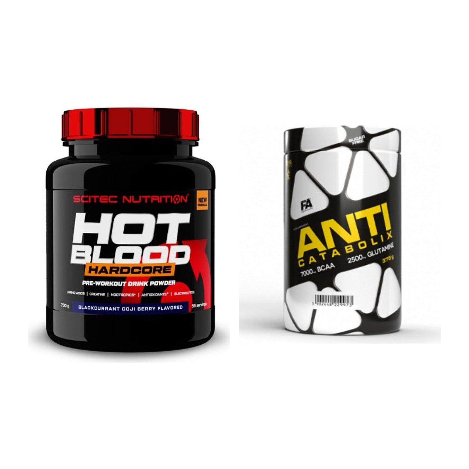 Trainings-Set: Scitec Hot Blood Hardcore + FA Nutrition Anticatabolix – alle enthaltenen Artikel