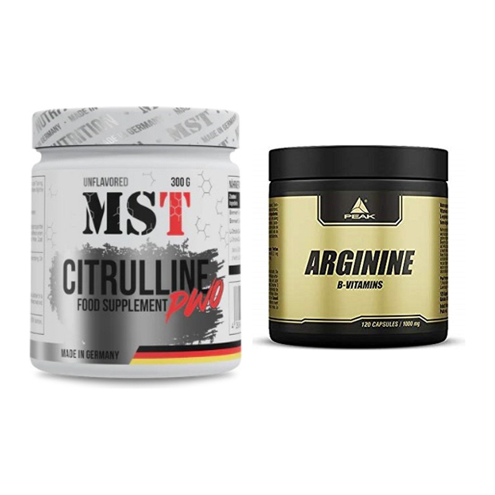 Trainings-Set: MST Citrulline Malat 300g + Peak Arginin – alle enthaltenen Artikel