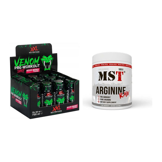 Trainings-Set: XXL Nutrition Venom Shot + MST Arginine RAW – alle enthaltenen Artikel