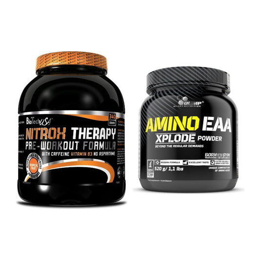 Trainings-Set: BioTech NitroX Therapy + Olimp Amino EAA Xplode- 520g – alle enthaltenen Artikel