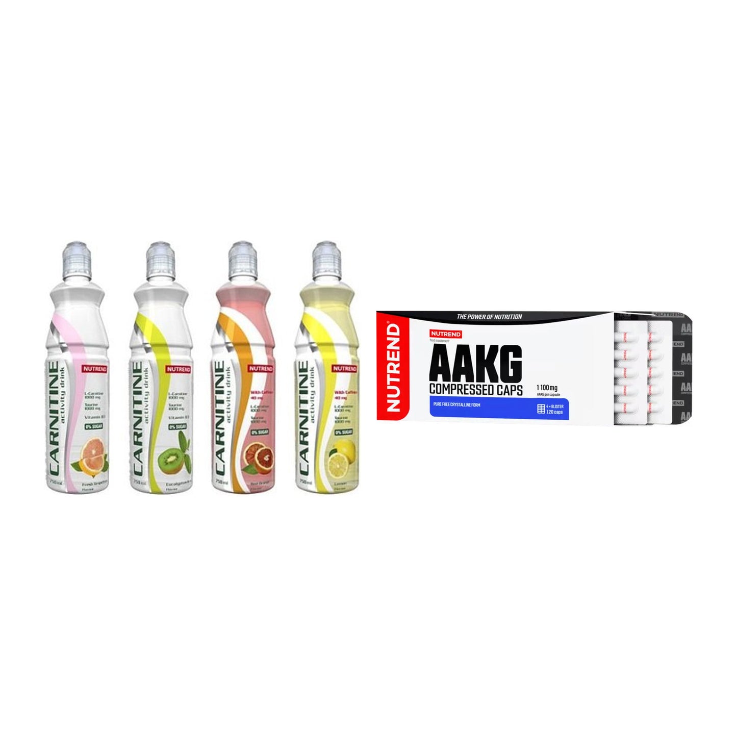 NUTREND Trainings-Set: Activity L-Carnitine + AAKG Compressed – alle enthaltenen Artikel