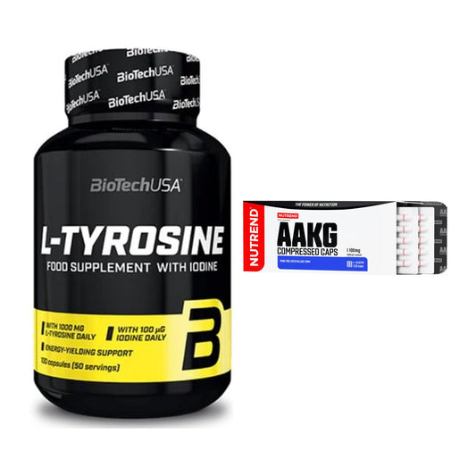 Trainings-Set: BioTech Tyrosine + Nutrend AAKG Compressed Kapseln – alle enthaltenen Artikel