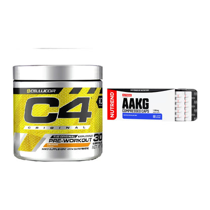 Trainings-Set: Cellucor C4 Original + Nutrend AAKG Compressed – alle enthaltenen Artikel