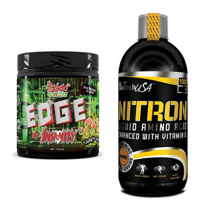 Trainings-Set: Psycho Pharma Edge of Insanity + BioTech Liquid Amino – alle enthaltenen Artikel