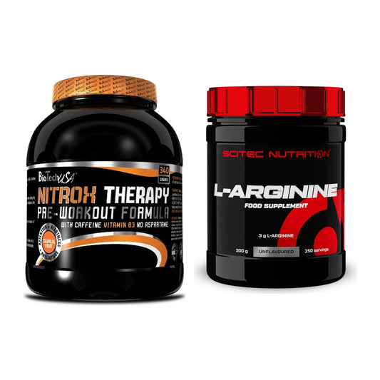 Trainings-Set: BioTech NitroX Therapy + Scitec Arginin – alle enthaltenen Artikel