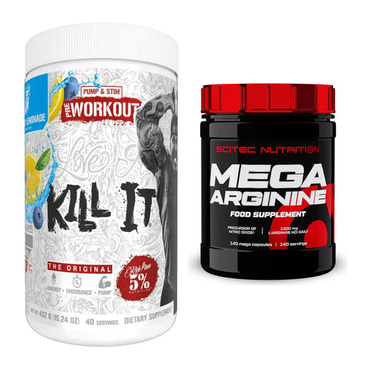 Trainings-Set: Rich Piana 5% Nutrition Kill It + Scitec Mega Arginine – alle enthaltenen Artikel