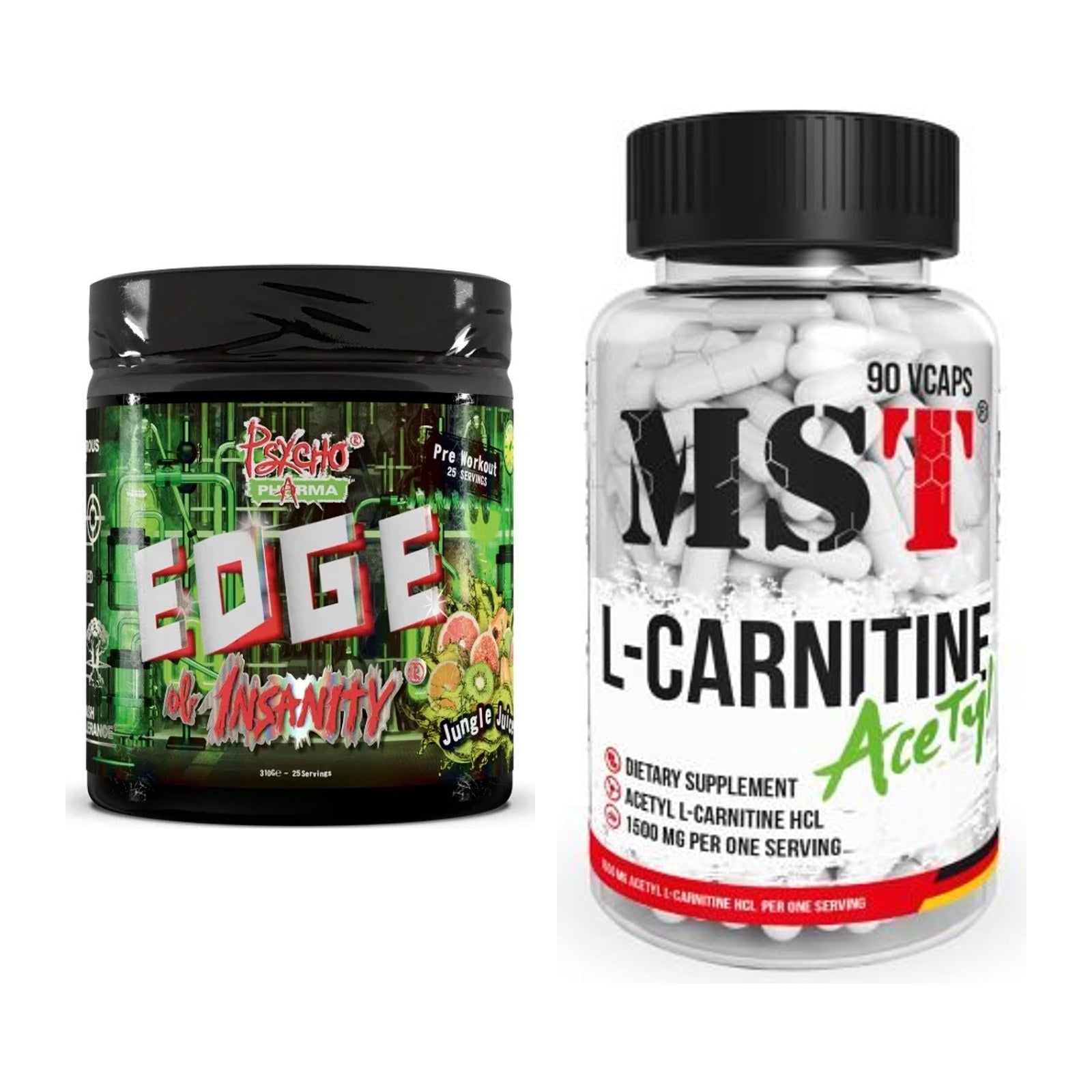 Trainings-Set: Psycho Pharma Edge + MST L-Carnitine Acetyle – alle enthaltenen Artikel