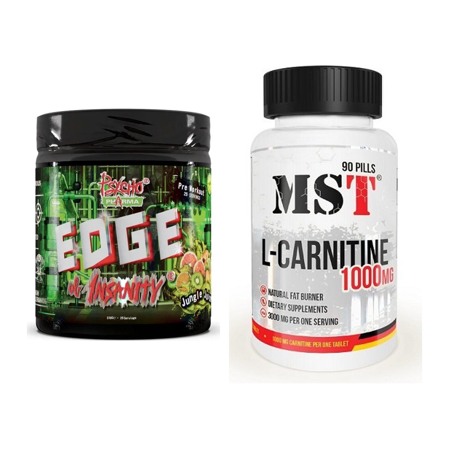 Trainings-Set: Psycho Pharma Edge + MST L-Carnitine 1000 (90 – alle enthaltenen Artikel