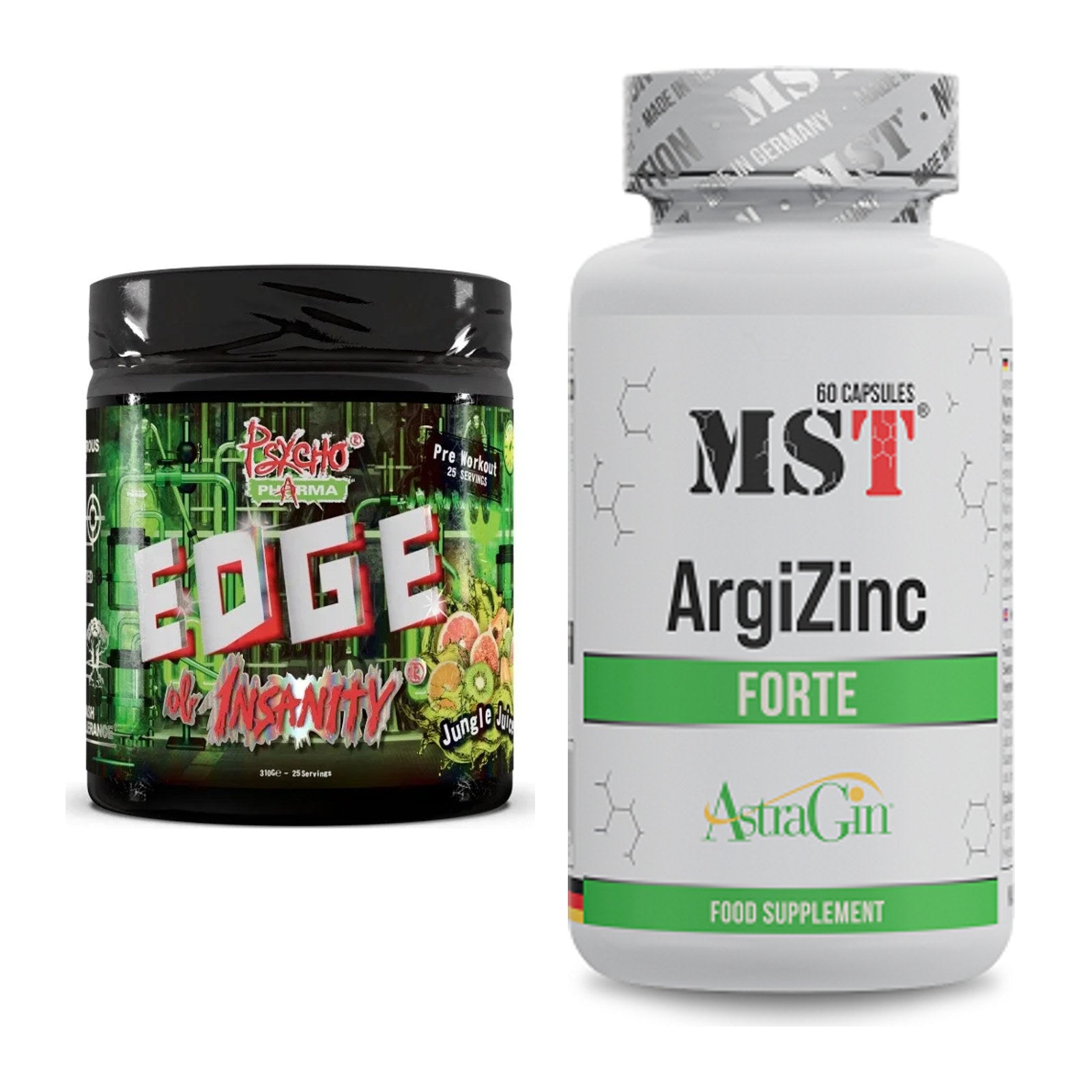 Trainings-Set: Psycho Pharma Edge of Insanity + MST ArgiZinc Forte – alle enthaltenen Artikel