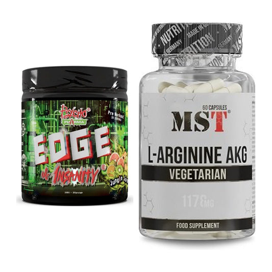 Trainings-Set: Psycho Pharma Edge + MST Arginin AAKG 1178mg – alle enthaltenen Artikel