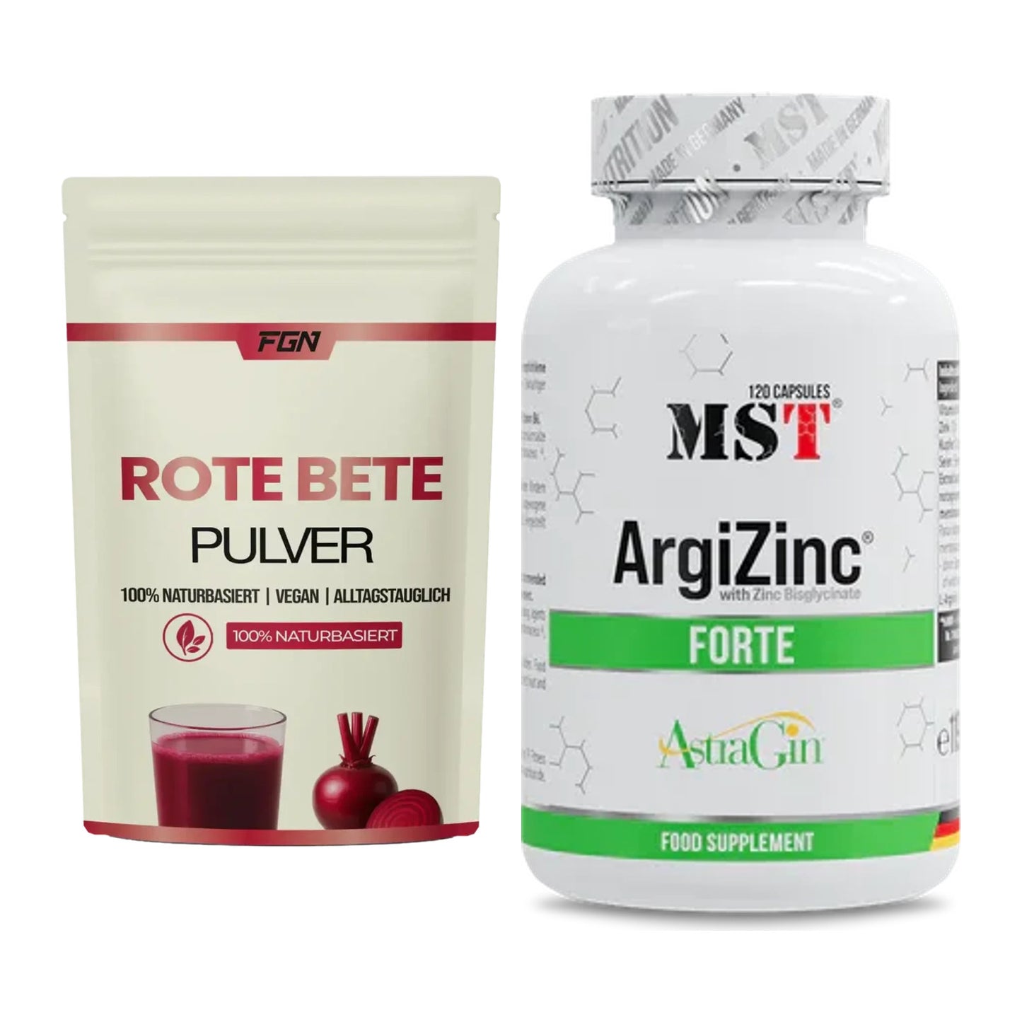 Trainings-Set: FGN Rote Beete Pulver + MST ArgiZinc Forte – alle enthaltenen Artikel