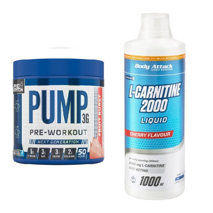 Trainings-Set: Applied Nutrition Pump + Body Attack L-Carnitine Liquid – alle enthaltenen Artikel