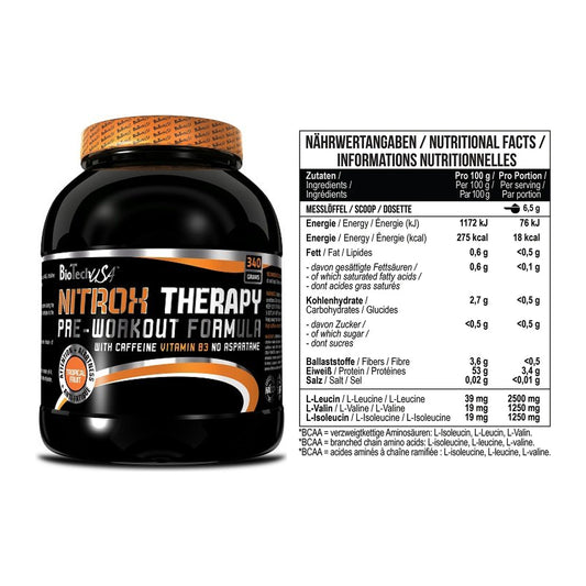 Trainings-Set: BioTech NitroX Therapy + MST BCAA Zero – alle enthaltenen Artikel