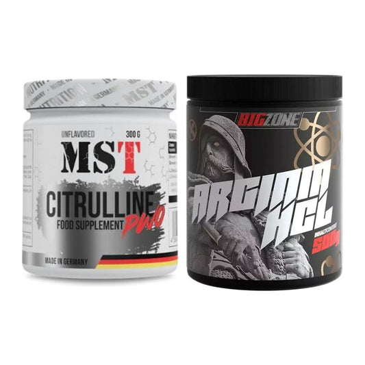 Trainings-Set: MST Citrulline Malat 300g + Big Zone Arginine HCl – alle enthaltenen Artikel