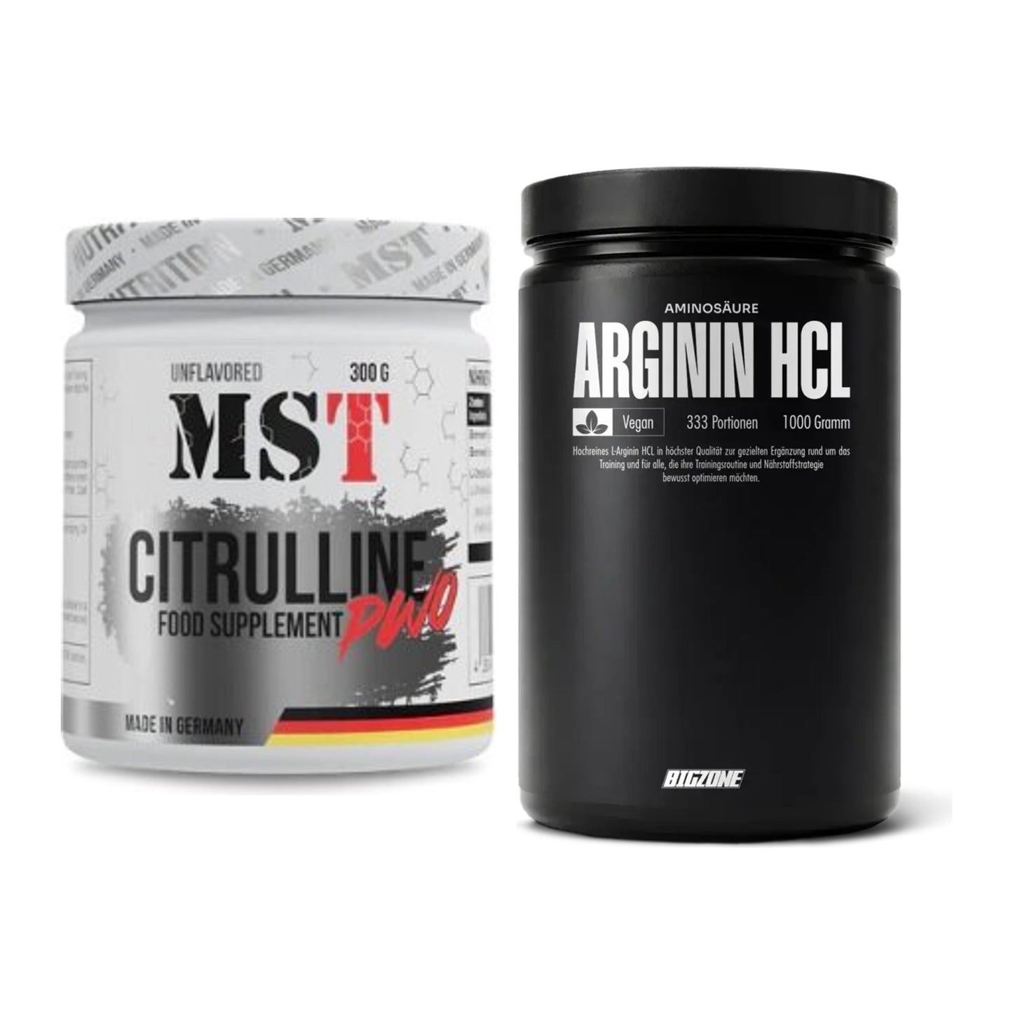 Trainings-Set: MST Citrulline Malat 300g + Big Zone L-Arginin – alle enthaltenen Artikel