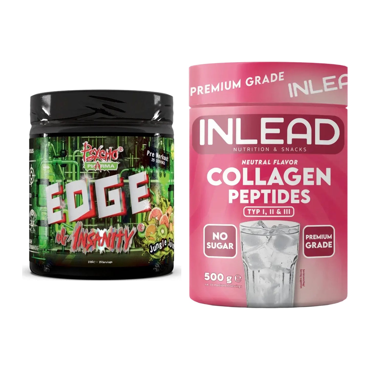 Trainings-Set: Psycho Pharma Edge + INLEAD Collagen Peptides – alle enthaltenen Artikel