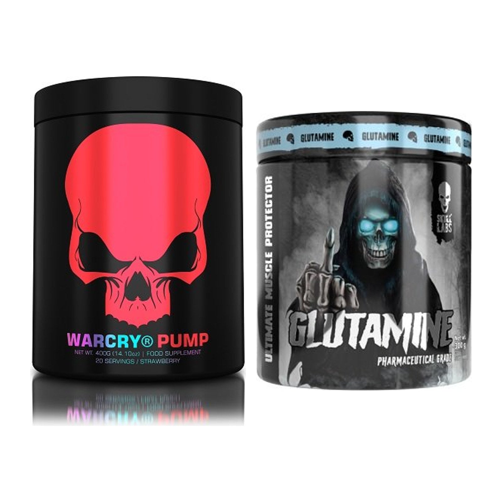 Trainings-Set: Genius Nutrition Warcry PUMP + Skull Labs Glutamine – alle enthaltenen Artikel
