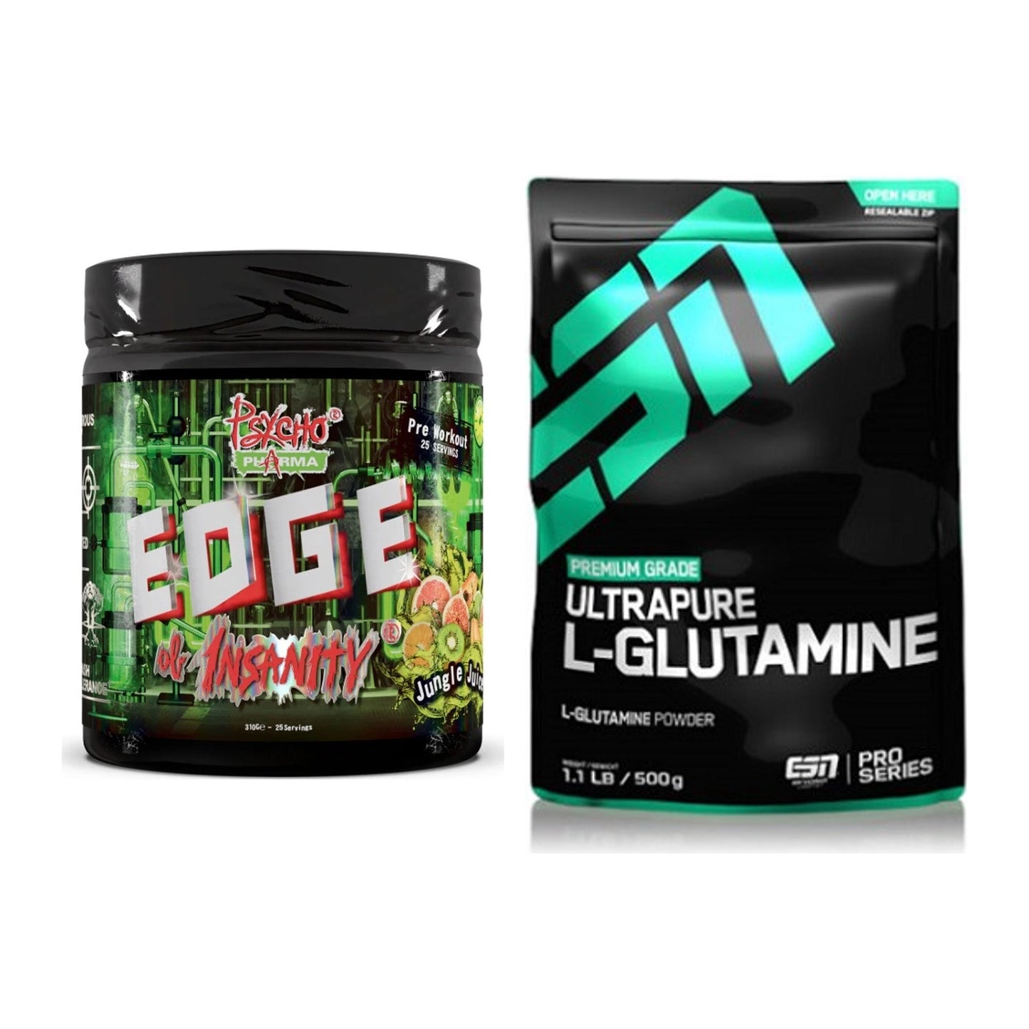 Trainings-Set: Psycho Pharma Edge + ESN Ultrapure L-Glutamin – alle enthaltenen Artikel