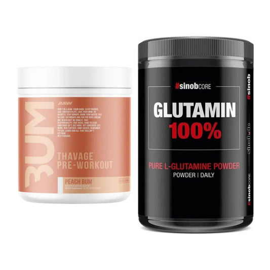Trainings-Set: RAW Nutrition CBUM Thavage + Sinob Core L-Glutamin – alle enthaltenen Artikel
