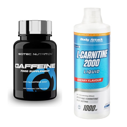 Trainings-Set: Scitec Caffeine + Body Attack L-Carnitine Liquid – alle enthaltenen Artikel
