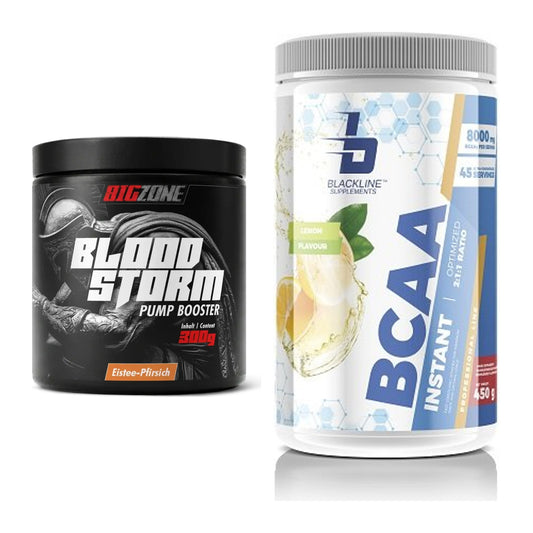 Trainings-Set: Big Zone Bloodstorm 2.0 + Blackline Supplements BCAA – alle enthaltenen Artikel